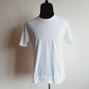 NEW Arovescio Men's Crew Neck 100% Supima Cotton White T-shirt Size 50 / M